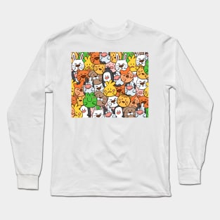 Cute little animals cartoon Long Sleeve T-Shirt